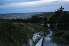 Looking down from a dune