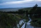 Looking down from a dune