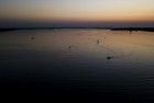 Sunset over Gooimeer by drone