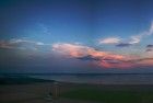 Sunset panorama over Almere-Pampus