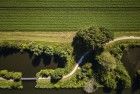 Winding bicycle path from my drone