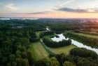 Sunset panorama of Almere Castle