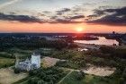Overlooking lake Weerwater from my drone during sunset