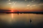 Sailing on Gooimeer during sunset