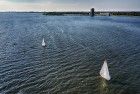 Boats on lake Gooimeer