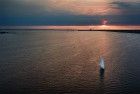 Sailing during sunset