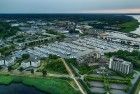 Huizen marina by drone