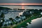 Huizen marina by drone