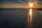 Boat during sunset from my drone