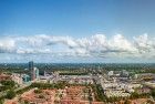 Drone panorama of Almere city centre