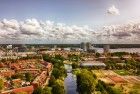 Drone view near Almere city centre