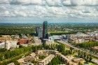 Almere city centre drone panorama