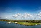 Drone panorama of Oostvaardersdiep