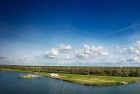 Drone panorama of Oostvaardersdiep