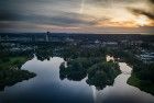 Sunset over lake Leeghwaterplas from my drone