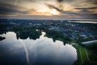 Lake Leeghwaterplas during sunset