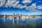 Drone panorama of Almere city centre