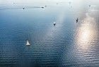Boats on lake Gooimeer, from my drone