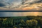 Autumn sunset of lake Gooimeer