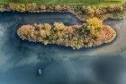 Autumn coloured island from my drone