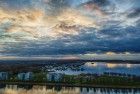 Lake Noorderplassen during sunset