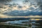 Lake Noorderplassen during sunset