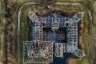 Top-down drone picture of Almere Castle