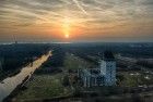 Sunset from my drone at Almere Castle