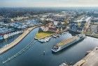 River cruise ship at Huizen marina