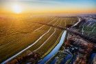 Winter sunset picture near Weesp