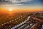 Drone sunset picture of windmill Meermolen de Onrust