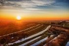 Drone sunset over Meermolen de Onrust