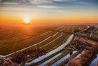 Typical Dutch sunset landscape from my drone