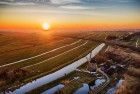 Drone sunset picture of Meermolen de Onrust