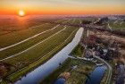 Sunset picture of windmill Meermolen de Onrust