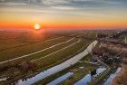 Drone sunset picture of Meermolen de Onrust