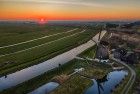 Windmill Meermolen de Onrust during sunset