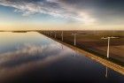 View of Flevoland province from the sky