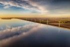 Drone picture of the windmills on Eemmeerdijk