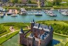 Muiderslot castle by drone