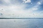 Sailing boats on lake Gooimeer