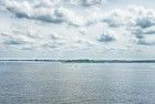 Sailing boat on lake Gooimeer