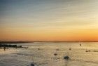 Warm sunset at lake Gooimeer from my drone