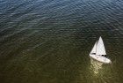Sailing boat by drone