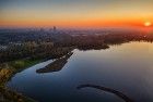 Lake Noorderplassen during sunset