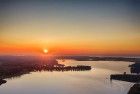 Lake Noorderplassen during sunset