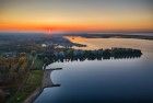 Lake Noorderplassen during sunset