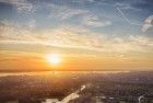 Sunset drone picture of Almere Castle