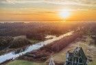 Sunset drone picture of Almere Castle