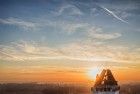 Sunset drone picture of Almere Castle